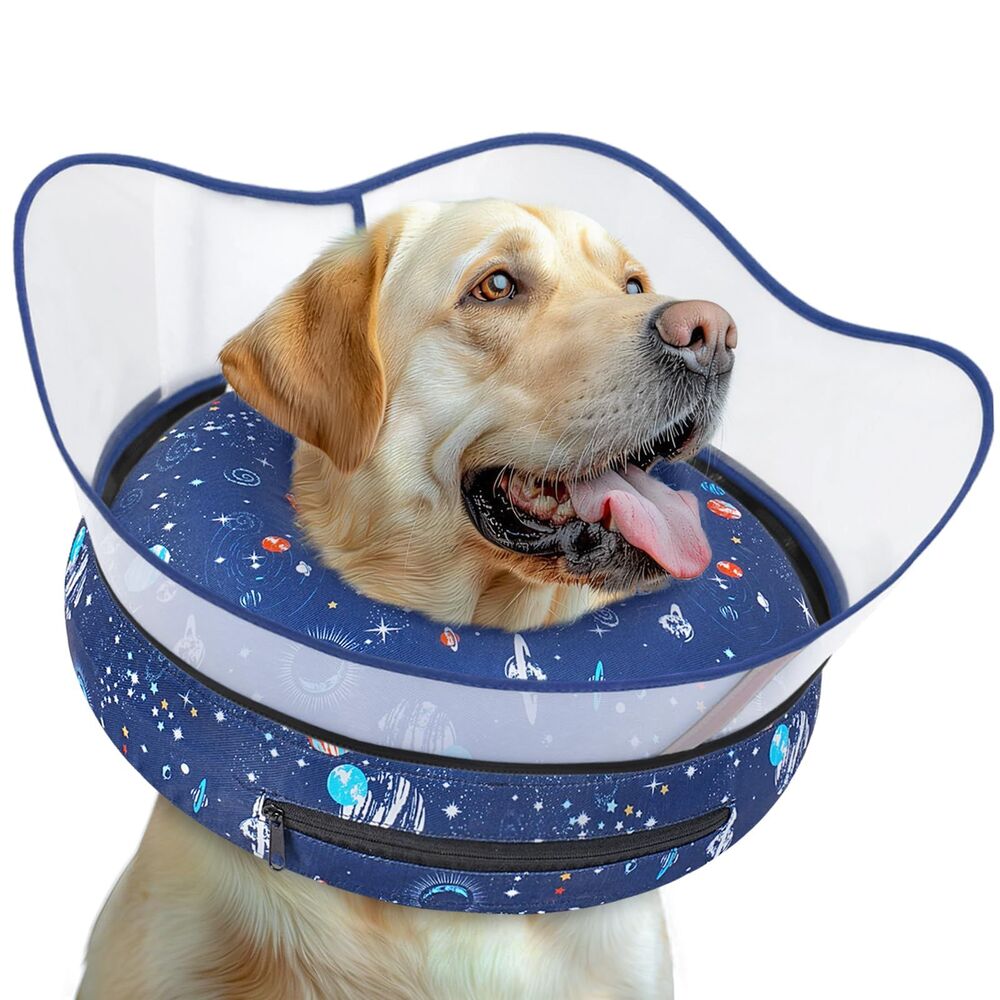 Inflatable Dog Cone Collar, After Surgery, Soft Pet Cone Alternative, Large Dogs